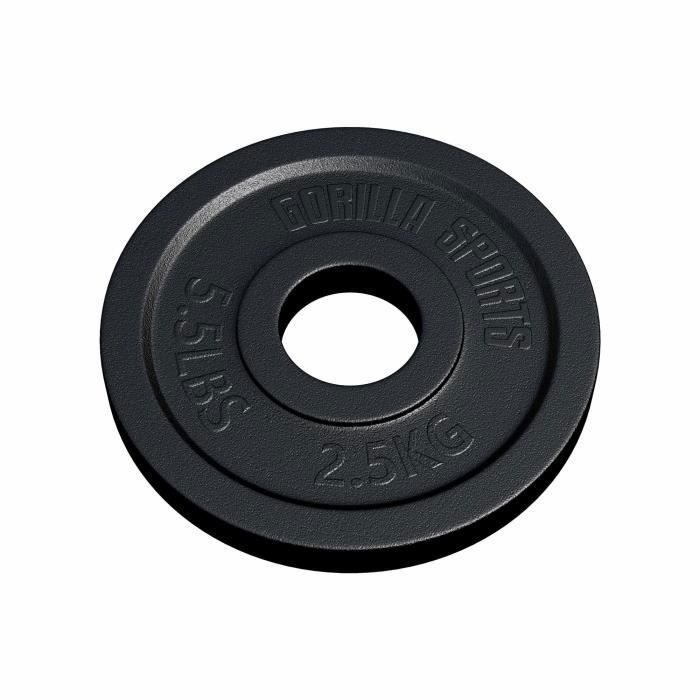 Disque Olympique en fonte de 2,5 KG - coloris noir