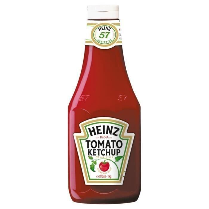 LOT DE 5 - HEINZ Tomato ketchup 342g