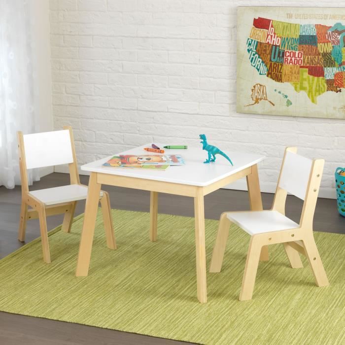 KIDKRAFT Table Moderne avec 2 Chaises en Bois