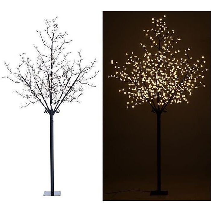 Arbre lumineux 250 cm avec 600 fleurs LED