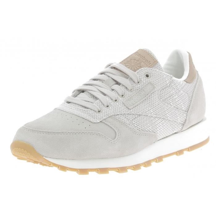 Reebok - Reebok Classic Lthr Ebk Chaussures de Sport Beige