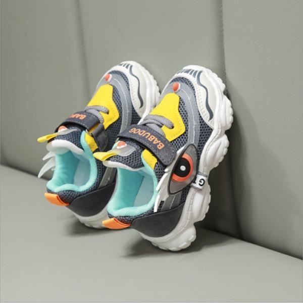 Chaussures de Sport Running Enfant Garçon Fille Velcro Sneakers Mode Respirant Légère Sneakers 22EU-31EU