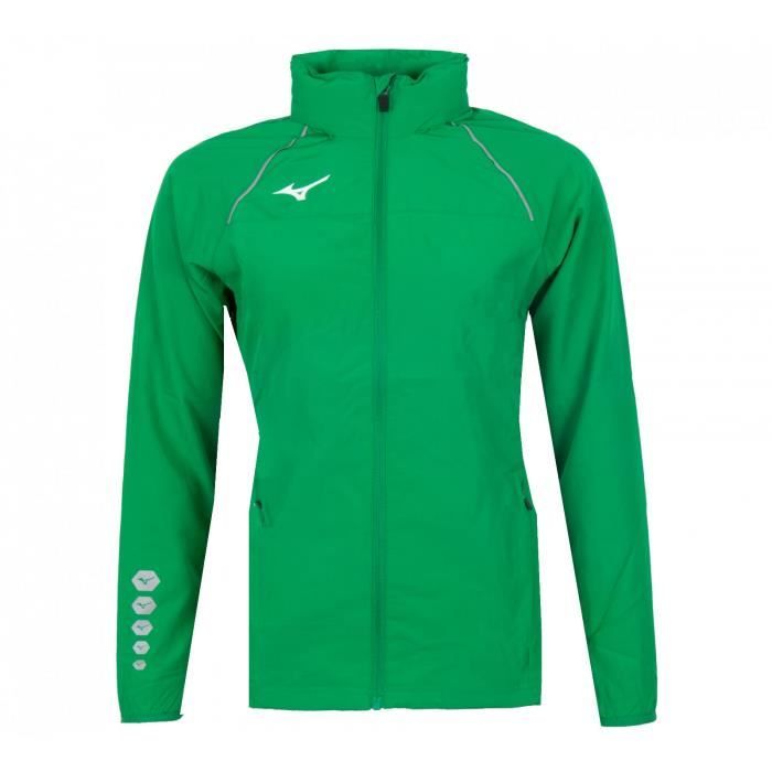 Veste Coupe Vent Mizuno Vert JKT Osaka, Technique respirant déperlant Femme