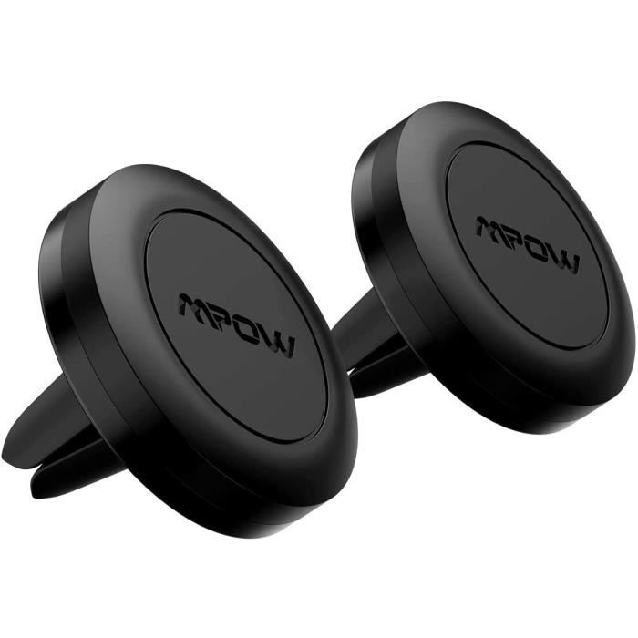Support de téléphone de Voiture Magnétique Mpow, Aimanté Universel, Fixation à la Grille aération pour iPhone 11, LG, P20, GPS