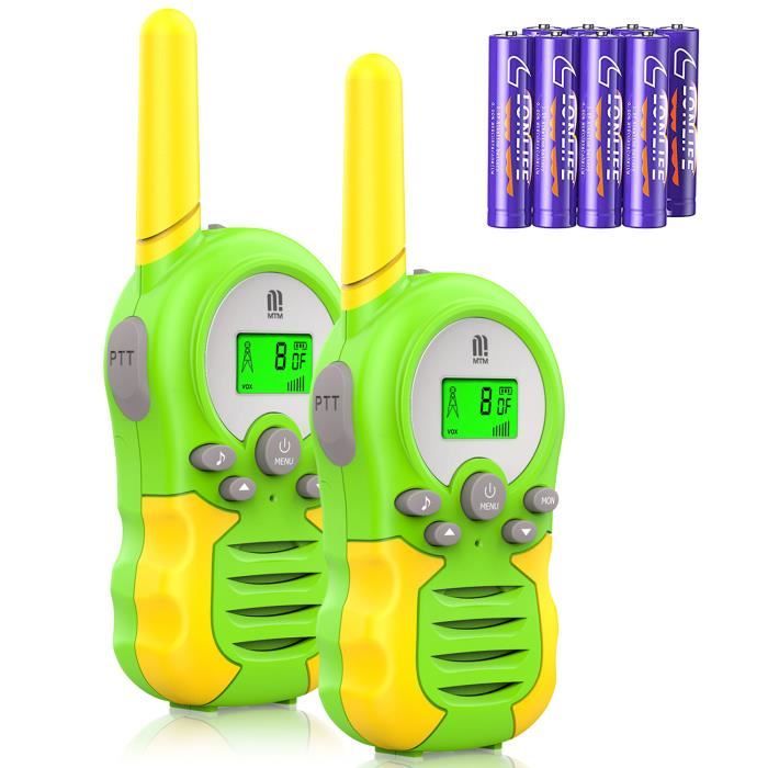 2 pcs Walkie Talkies 8CH Signal Band 446 MHz 2-Way Radio 3 Km-pour enfant