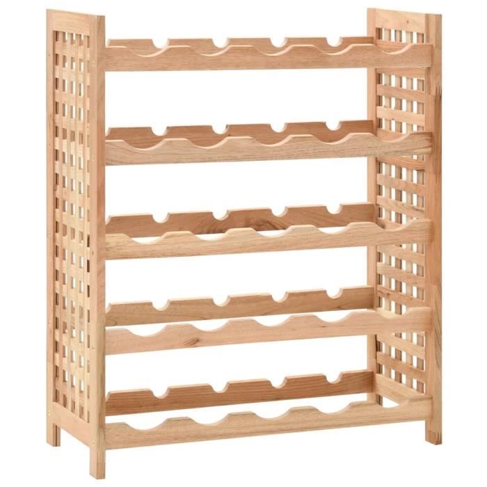 Casier à bouteilles pour 25 bouteilles Bois de noyer 63x25x73cm CAVE A VIN