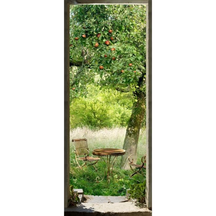 Sticker Adhésif de porte Ondoor -Déjeuner sur l'herbe - 204 x 83 cm