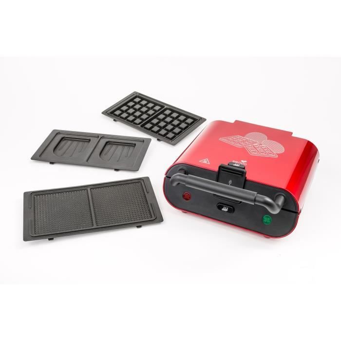 SENYA Gaufrier multifonction, croque-monsieur et gaufrettes - 2 empreintes - 800 W - Multi Waffles