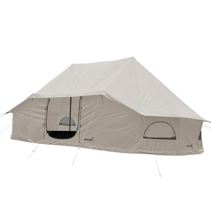 Skandika Morsom - Tente évènementielle chapiteau - 22 Personnes - Sol Cousu 8 x 5 m, Hauteur 3,5 m | Tente camping beige