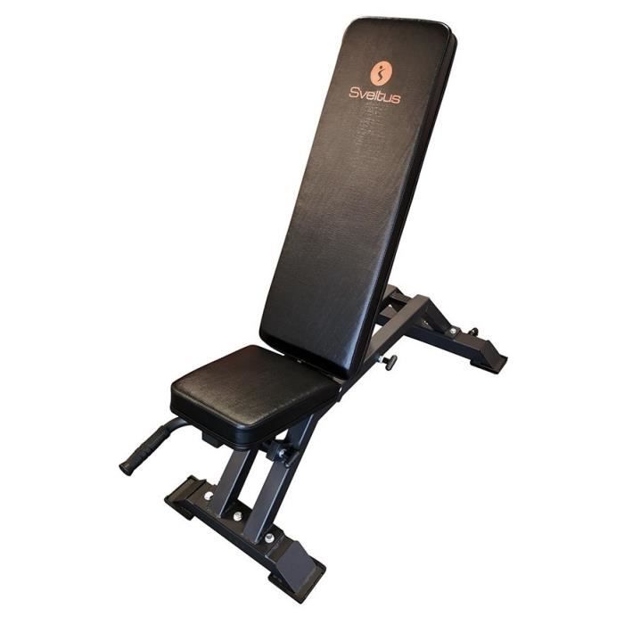 Sveltus banc d'entraînement réglable 135 cm noir