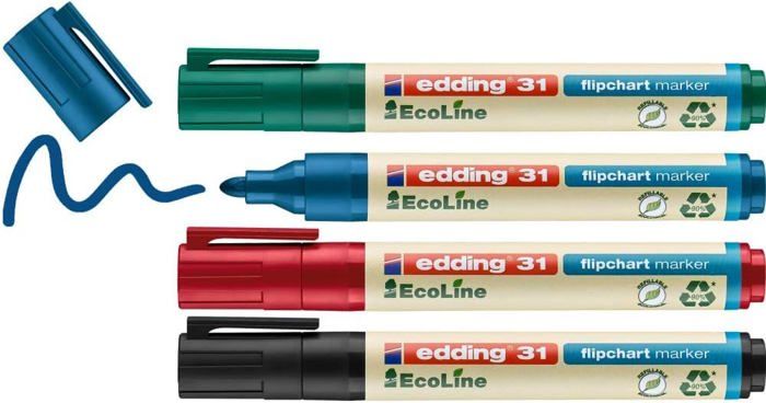 Edding 32 EcoLine Marqueur Pour Chevalets - Multi-couleur - étui