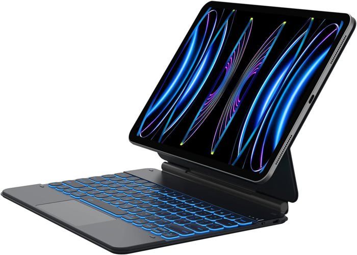 Coque IPad Pro 13 Pouces 2024 M4 Avec Clavier – Magnétique, Rétroéclairé, Trackpad