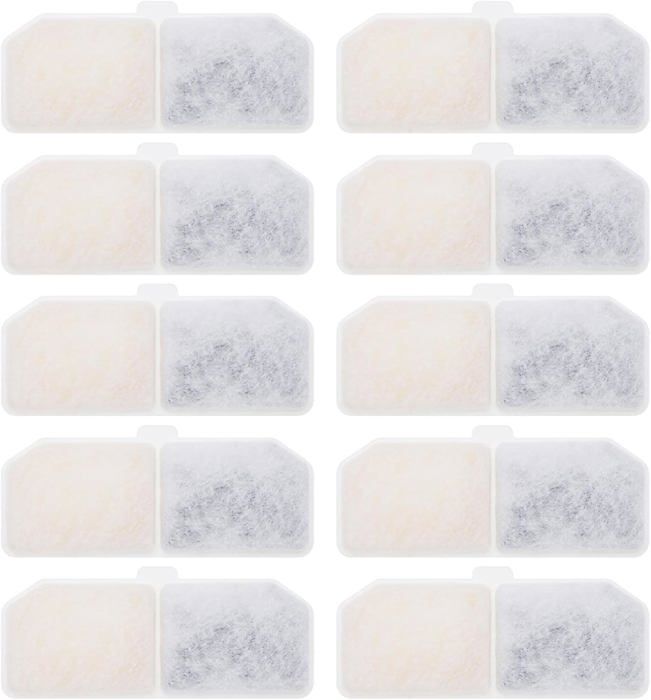 Comparer les prix de 10pcs Filtre de Fontaine pour Animaux de Compagnie Remplacement Chat Fontaine à Eau Filtre Distributeur de Boisson Filtre pour Chat