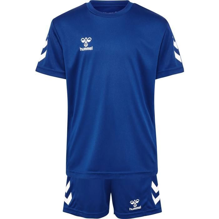 Ensemble t-shirt + short enfant Hummel Logo - blue Ensemble t-shirt + short enfant Hummel Logo - blue