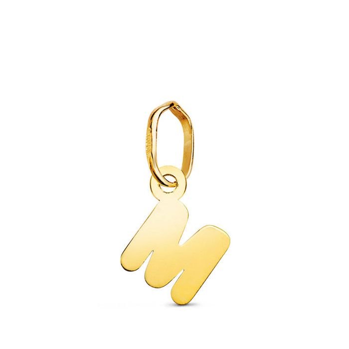 Pendentif Or 18 Carats 750 Jaune - Initiale Lettre M - Chaine Offerte Pendentif Or 18 Carats 750 Jaune - Initiale Lettre M - Chaine Offerte