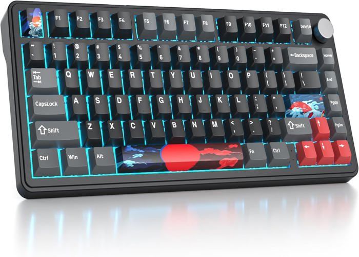 Fogruaden M75 Clavier De Jeu Mécanique Sans Fil 75 %, Clavier