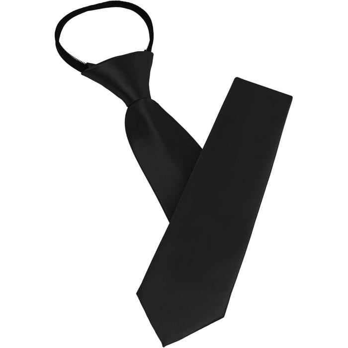 Cravate Homme Pré-nouée Réglable - Fermeture éclair, Noir, Style Minimaliste - Pour Bureau, Fête, Cadeau