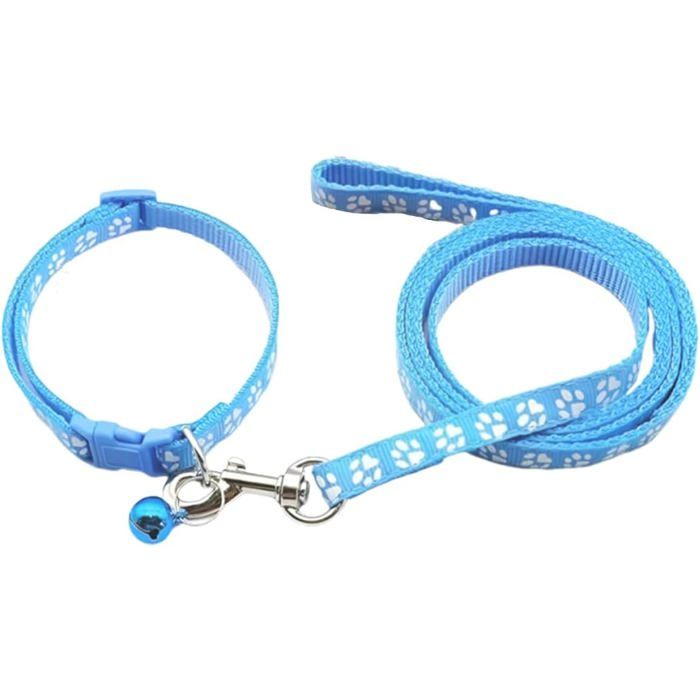 Comparer les prix de Ensemble Collier Et Laisse pour Petit Chien Collier pour Chien Et Laisse Colliers Et Laisse Réglables (bleu)