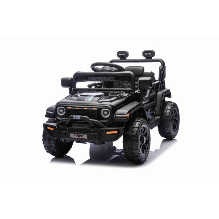 Voiture électrique pour enfants OFFROAD NEW avec traction arrière noir batterie lithium suspension arrière télécommande 24 GHz