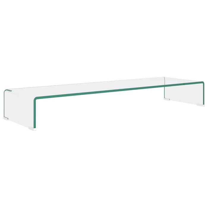 Printemps/été 2025 Meuble TV/pour moniteur - JM - Support TV - 100x30x13 cm verre transparent EU1895