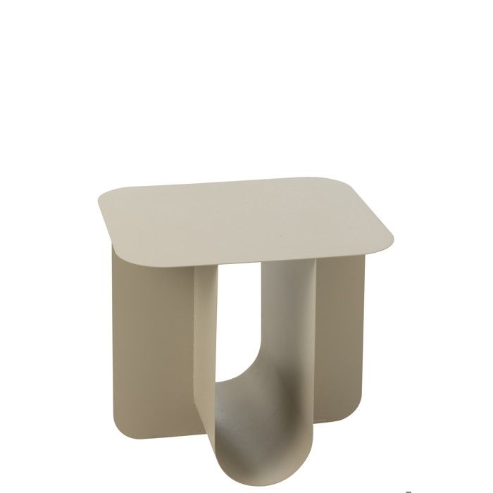 J-Line table dappoint Carrée - métal - beige