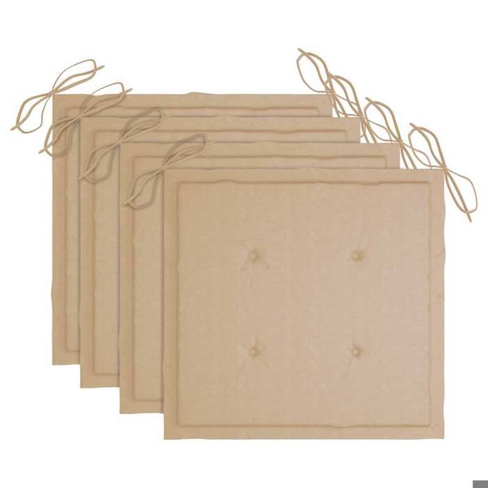 JILL Chaises pliables dextérieur lot de 4 - et coussins Bois dacacia - anticorrosion - 19.7kg CJ528