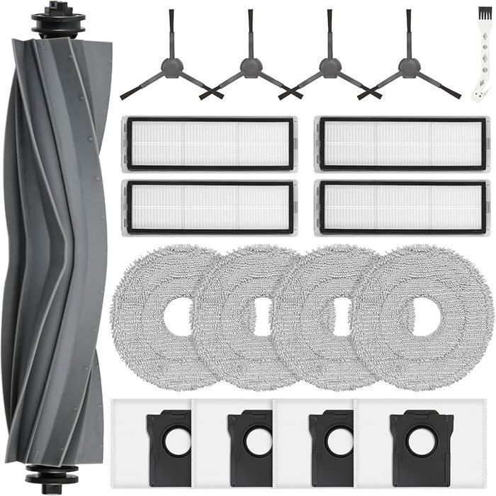 VUSZR Accessoires Dreame L10s Plus - Kit 18 Pièces (Brosse Filtres Serpillères Sacs)
