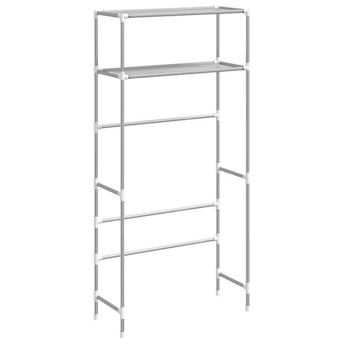 &Mode étagère salle de bain - Support de rangement 2 niveaux sur la machine à laver - Meuble étagère Gris Fer Sale535803