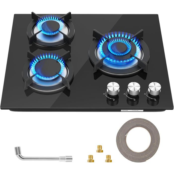 Kuuleyn 4 Pièces Cache Plaque Cuisinière Inox - Protège-Brûleurs Gaz Et Électrique, Argenté