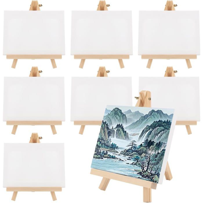 N-A Lot de 10 mini toiles tendues carrées pour peinture à l'huile 5 x 7 cm - Beaux N-A Lot de 10 mini toiles tendues carrées pour peinture à l'huile 5 x 7 cm - Beaux