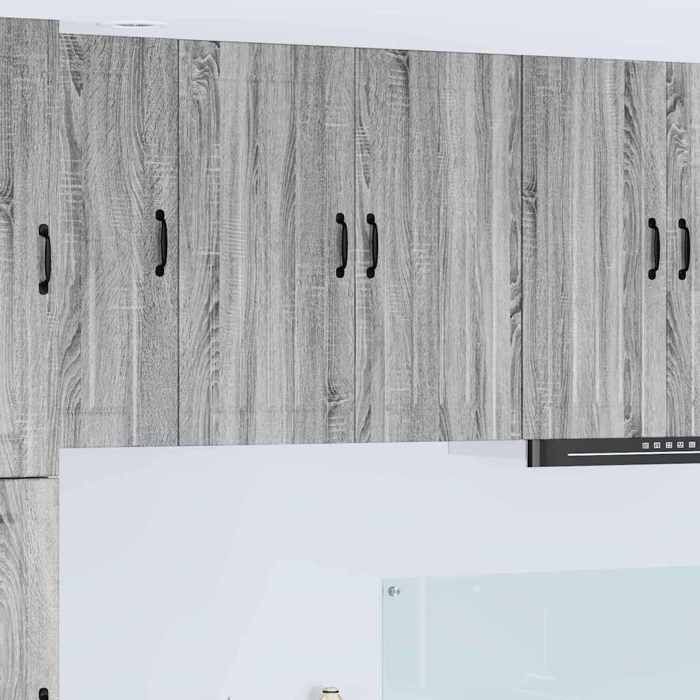 Meuble mural de cuisine - vidaXL - Gris Sonoma - 80x31x80 cm - Bois dingénierie - 2 étagères
