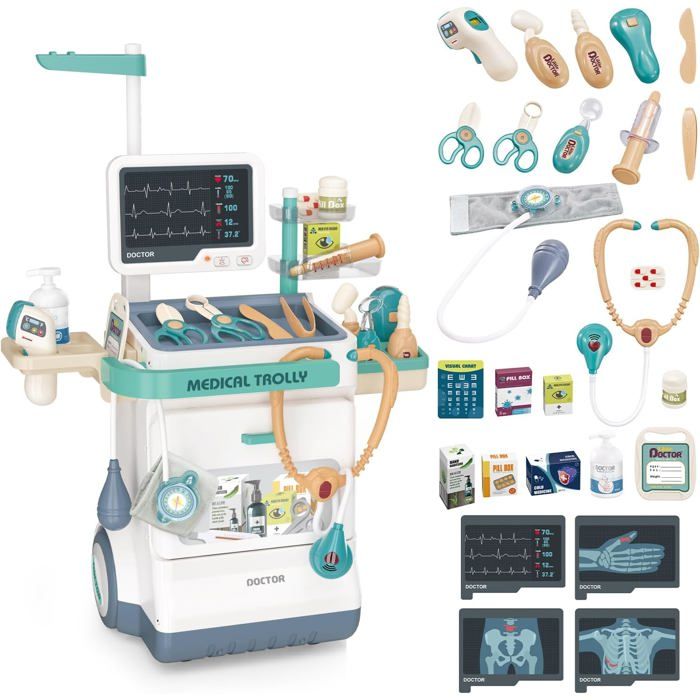 PIMPIMSKY Malette Docteur Enfant Jeux dimitation Avec Suitcase Children PIMPIMSKY Malette Docteur Enfant Jeux dimitation Avec Suitcase Children