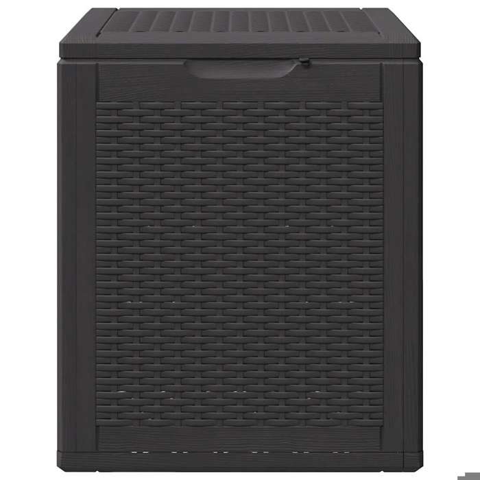 Noir Banc de rangement - SWEETY® Coffre rangement de jardin - Pour balcon - 90 L Noir PP Rotin CL44798061431