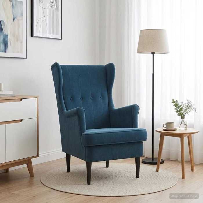 vidaXL fauteuil Bleu Velours 42029945 vidaXL fauteuil Bleu Velours 42029945