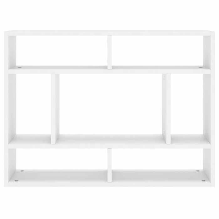 MEUBLE DE SEJOUR Blanc - MODE Étagère murale - Blanc 75x16x55 cm Bois d’ingénierie Nettoyer facile_09_3360