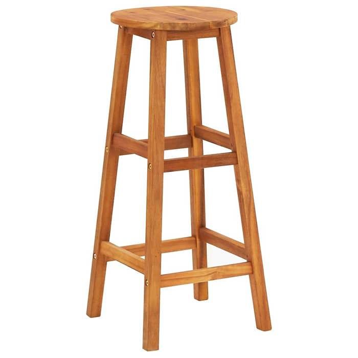 Confortable Tabourets de bar (2 pcs) Applications larges 110 kg par siège bois dacacia massif__21280