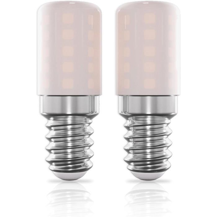 Ampoule Frigo LED E14 3W Équivalent 30W Halogène 350LM Ampoule LED E14 Blanc Chaud 2700K Petit Ampoule E14 pour Réfrigérateur 2pc