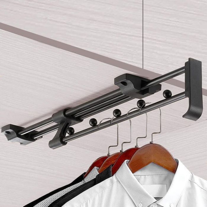 Tringle Penderie Escamotable Extractible Porte Pantalon Coulissant Longueur 300 mm Tringle Coulissante Penderie pour Les A