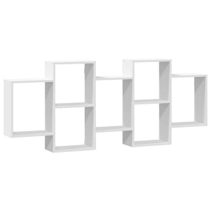 Étagère murale( 1 pc) - Étagère Flottante - blanc 159x18x65 cm bois dingénierie B1906