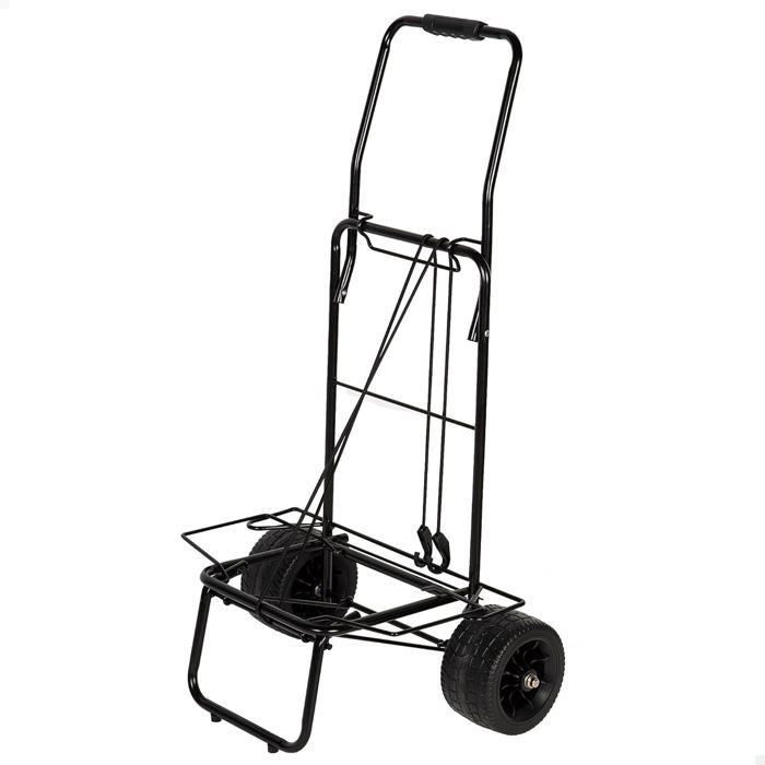 Chariot De Plage49x40x100 CmRoues Tout-Terrain Ø17Structure AcierGuidon ErgonomiqueCordon Élastique De PréhensionPoids Maxim