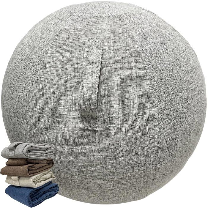 Housse pour ballon de gym et dexercice - antidérapante en lin durable - protection anti-saleté pour bureau sport et grossesse