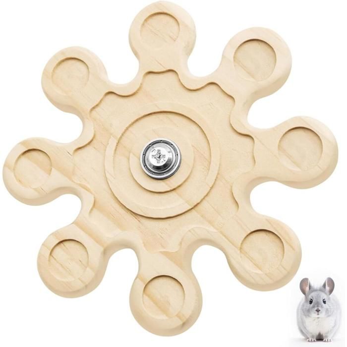 Jouets à mâcher pour chinchillas jouets en bois naturel pour cochons dInde jouets à mâcher pour cage jouet rotatif en forme