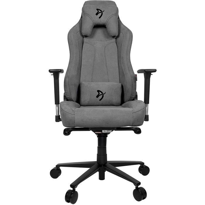 fauteuil gaming vernazza arozzi soft fabric gris métal