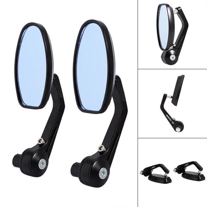 KKmoon Paire de R/étroviseur Moto Universel avec LED Tour Signal Lumineux