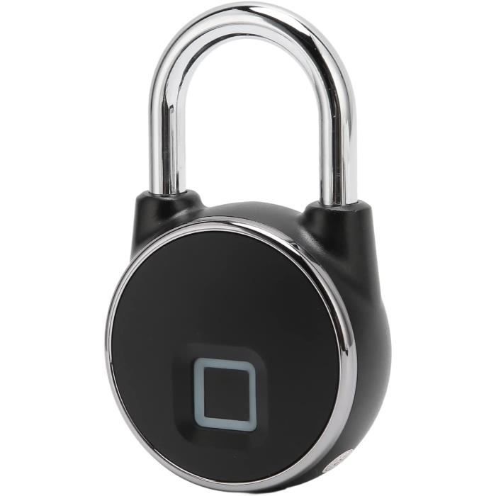 Cadenas Empreinte Digitale - Déverrouillage 0.5s - IP54 Étanche - 10 Empreintes Stockables - Pour Casier, Valise, Sac
