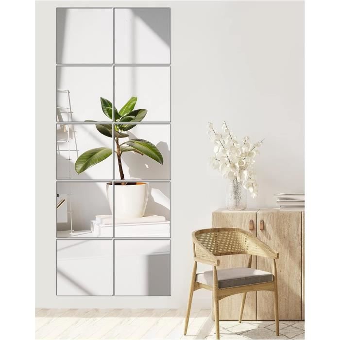 Miroir Adhésif Mural - Autocollant Sans Cadre Pour Salle De Bain, Chambre Ou Porte - Déco Moderne Et Pratique