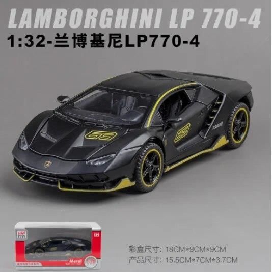Modèle Réduit Lamborghini 1/36 En Métal - Portes Ouvrantes, Fonction Traction, Boîte De Présentation, Cadeau Collection