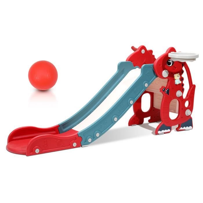 Toboggan 6 En 1 Pour Enfant FANTASK - Avec Panier Basket, Cachettes, Marches Antidérapantes - Intérieur/extérieur - À Partir De 1 An