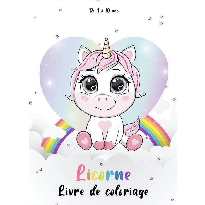 Livre De Coloriage Licorne Pour Enfant De 4 A 10 Ans 50 Dessins De Licorne Grand Format Pour Les Enfants Cdiscount Jeux Jouets