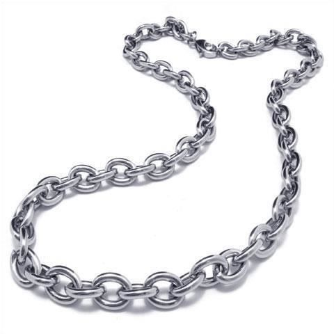 Collier chaîne fine en acier massif pour homme ou femme BELLA
